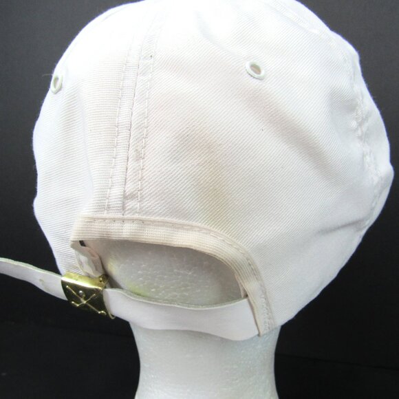 First Macon Bank & Trust Graphic Logo Men White Wide Brim Adj Strap Back Cap Hat - Picture 5 of 9